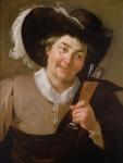 Portrait of a Man Holding a Wine Glass