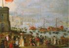 A fete in Venice (oil on canvas)