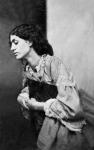 Jane Morris, posed by Dante Gabriel Rossetti, 1865 (albumen print)