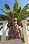 Monument to Blas Infante, Niebla, Huelva Province, Andalusia, southern Spain. Blas Infante Pérez de Vargas 1885 - 1936. Andalusian politicain, know as Padre de la Patria Andaluza, or Father of the Andalusian Nation.