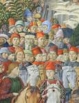 The Procession of the Magi, detail of the Cavaliers, 1459-62 (fresco)