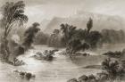 The Meeting of the Water, Vale of Avoca, County Wicklow, from 'Scenery and Antiquities of Ireland' by George Virtue, 1860s (engraving)
