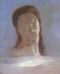 The Closed Eyes, 1890 (oil on paper)