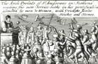 Protesters in Edinburgh, 1637 (engraving) (b/w photo)