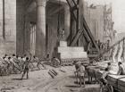 Phoenician craftsmen building a temple for Solomon. From Hutchinson's History of the Nations, published 1915.