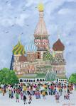 St. Basil's Cathedral, Red Square, 1995 (w/c)