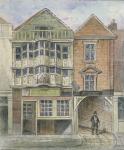 Paul Pindar's House, Bishopsgate (hand-coloured engraving)