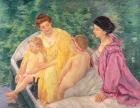 The Swim, or Two Mothers and Their Children on a Boat, 1910 (oil on canvas)