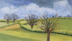 Suffolk Spring Sky (gouache on paper)