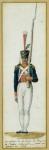 Grenadier of the Guard of Alexander I (1777-1825) during a visit to France in 1814 (gouache on paper)