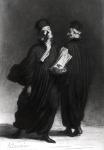 Two Lawyers, c.1862 (watercolour & pencil on paper) (b/w photo)