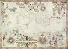 Map of the Mediterranean, 1625 (gouache on paper)