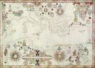 Map of the Mediterranean, 1625 (gouache on paper)