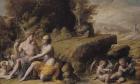Mythological Scene (oil on canvas)