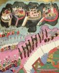 Siege of a Christian Fortress, detail of the artillery, illustration from 'The Military Campaigns of Suleyman I (1494-1566) the Magnificent' (Hunername) by Lokman (vellum)