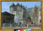 The Place de l'Apport-Paris in Front of the Grand Chatelet, before 1802 (w/c & gouache on paper)