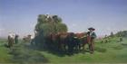 Haymaking, Auvergne (oil on canvas)