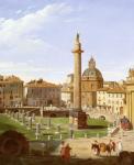 A View of Trajan's Forum, Rome, 1821 (oil on canvas)