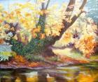 Autumn on the Darent, 1999, (oil on canvas)