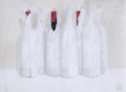 Wrapped bottles 3, 2003 (acrylic on paper)