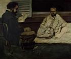 Paul Alexis (1847-1901) Reading a Manuscript to Emile Zola (1840-1902) 1869-70 (oil on canvas)