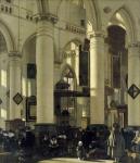 Interior of a church (oil on canvas)