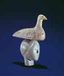 Woman thinking of a Loon bird, from Cape Dorset (soapstone)