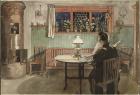 When the Children have Gone to Bed, from 'A Home' series, c.1895 (w/c on paper)