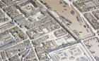 Bird's Eye View of Paris in 1730, 1875 (litho)