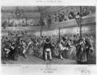 La Courtille, popular dance, engraved by Yves (19th century) (litho) (b/w photo)