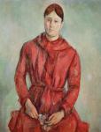 Portrait of Madame Cezanne in a Red Dress, c.1890 (oil on canvas)