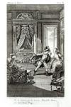 'I am going to kill him...', scene from act II of 'The Marriage of Figaro' by Pierre-Augustin Caron de Beaumarchais (1732-99) engraved by Claude Nicolas Malapeau (1755-1803) 1785 (engraving) (b/w photo)