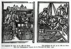 Wine gaugers and salt merchants, 1501 (xylograph) (b/w photo)
