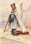 The Sandwich Board Man, Boulevard du Temple, 1839 (w/c on paper)