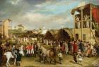 An Extensive View of the Oxford Races (oil on canvas)