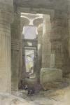 The Great Temple of Amon Karnak, the Hypostyle Hall, 1838 (w/c & gouache over graphite on paper)
