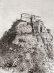The Pyramid of the Magician, Uxmal, Mexico, aka the Pyramid of the Dwarf, Casa el Adivino, and the Pyramid of the Soothsayer (engraving)