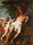 Saint Sebastian Rescued by Angels (oil on canvas)