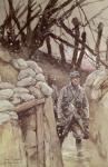 Infantrymen in a Trench, Notre-Dame de Lorette, 1915 (w/c on paper)