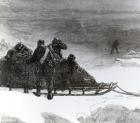 Lieutenant Parr setting off to bring help to the northern sledge party, published in 'The Illustrated London News', c.1875-78 (engraving)