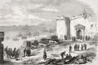 Sandbag battery for the defence of Alicante during Third Carlist War, from 'The Illustrated London News', 8th November 1873 (litho)