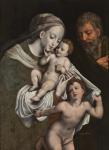 The Holy Family with the Infant St John (oil on canvas)