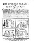 The Quakers Dream or The Devil's Pilgrimage in England, pub. in 1655 (engraving) (b&w photo)