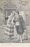 Postcard commemorating the Fourth Act of the opera 'Carmen', by Georges Bizet (1838-75) (litho)