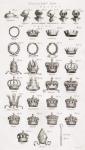 Crowns, coronets and helmets (engraving)