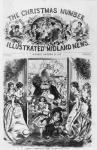 Bringing in Christmas, front cover of the 'Illustrated Midland News', December 18th 1869 (litho)
