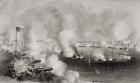 Bombardment and capture of Forts Walker and Beauregard, Port Royal, South Carolina, on 7th November 1861 (litho)