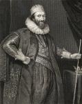 Portrait of Stuart Lodowick (1574-1624) Duke of Richmond and Lennox, from 'Lodge's British Portraits', 1823 (litho)