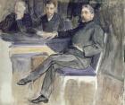 Study for a Portrait of Stephane Mallarme (1842-98) and his Friends from 'La Revue Independante', 1889 (oil on canvas)