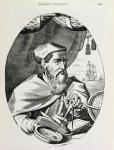 Portrait of Amerigo Vespucci (1454-1512) from 'The Narrative and Critical History of America', edited by Justin Winsor, London, 1886 (engraving)